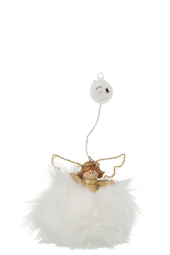 Angel Led Nepbont/Poly Wit/Goud Medium