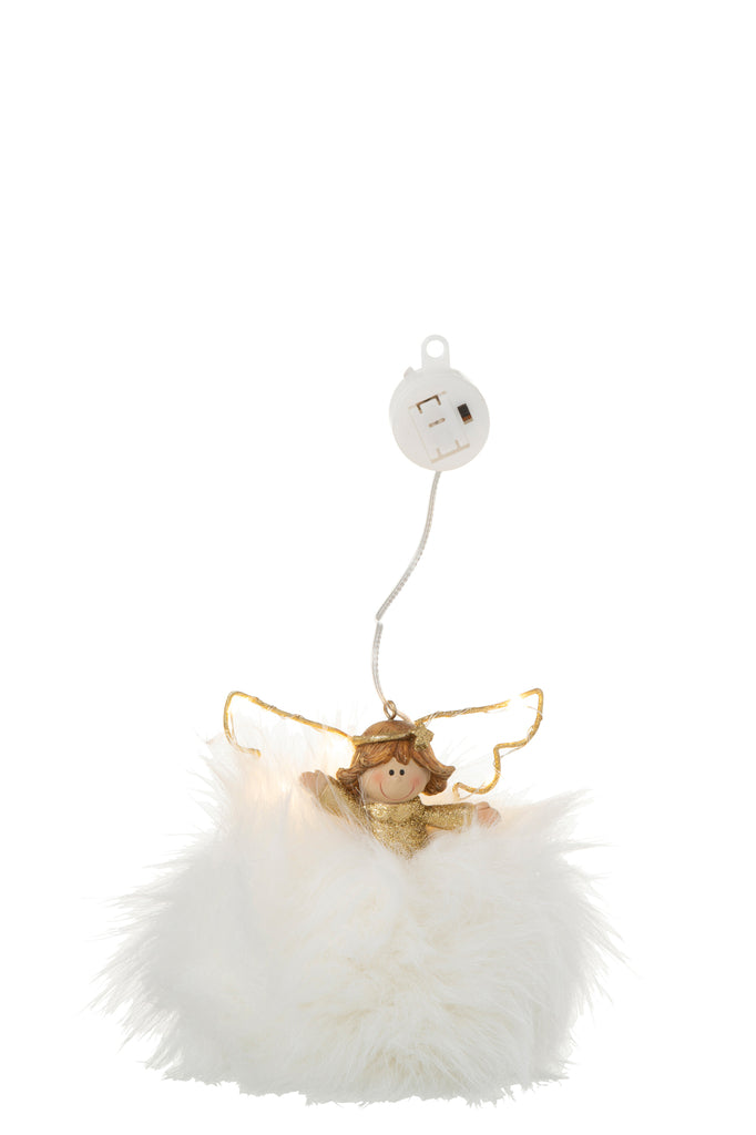 Angel Led Nepbont/Poly Wit/Goud Medium