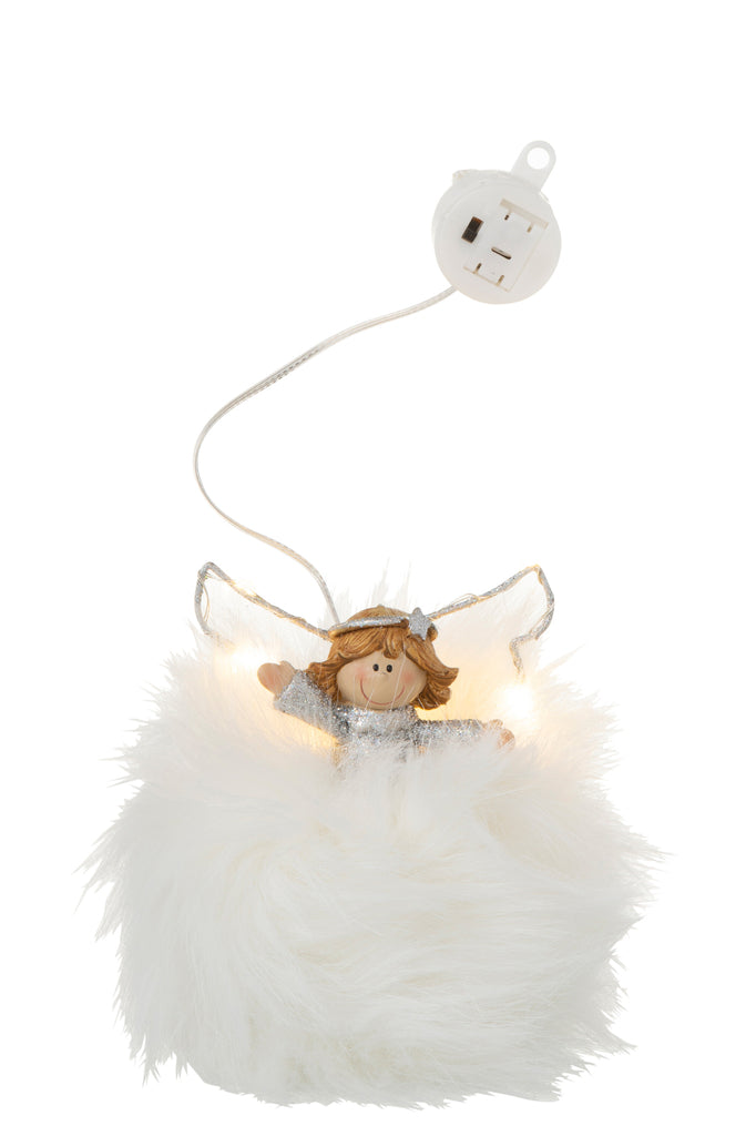 Angel Led Nepbont/Poly Wit/Zilver Groot