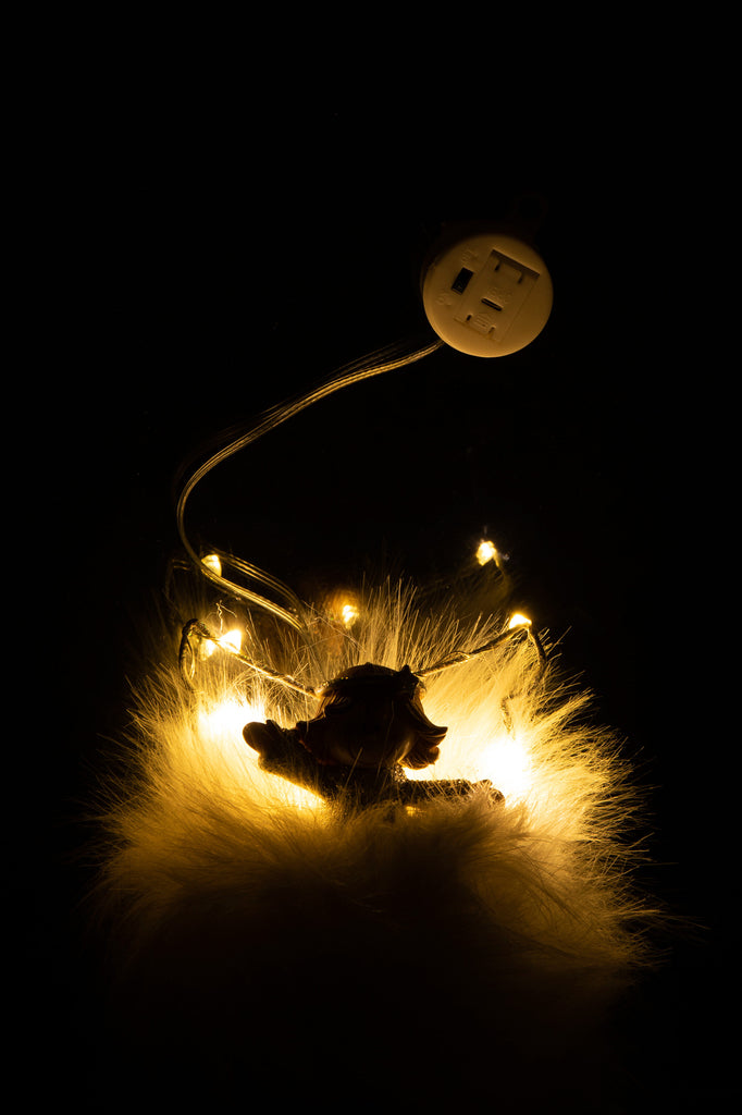 Angel Led Nepbont/Poly Wit/Zilver Groot