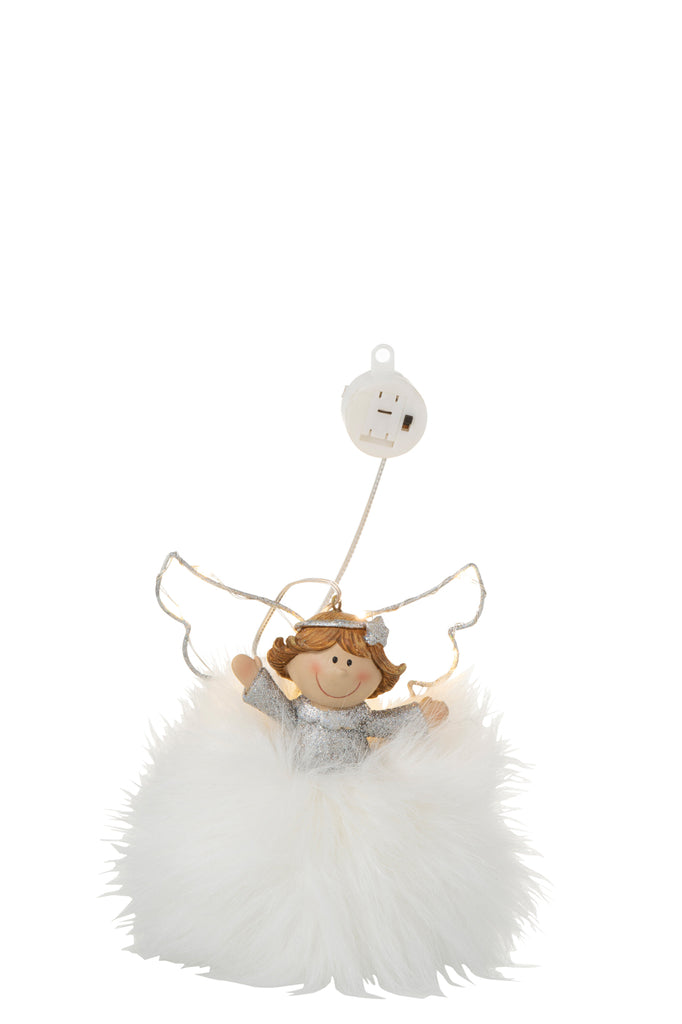Angel Led Nepbont/Poly Wit/Zilver Medium