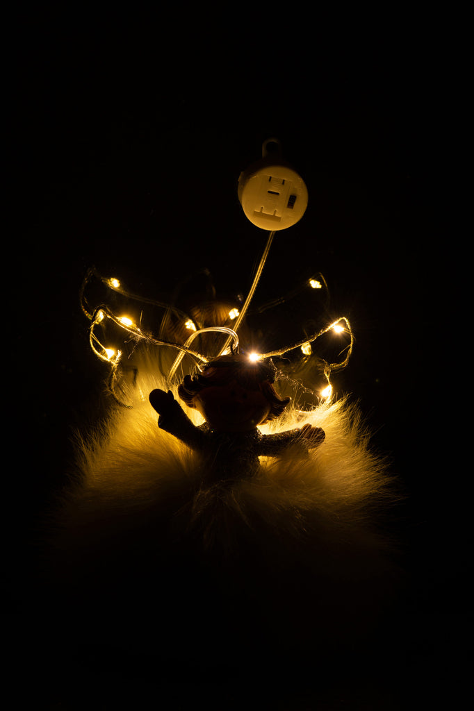 Angel Led Nepbont/Poly Wit/Zilver Medium