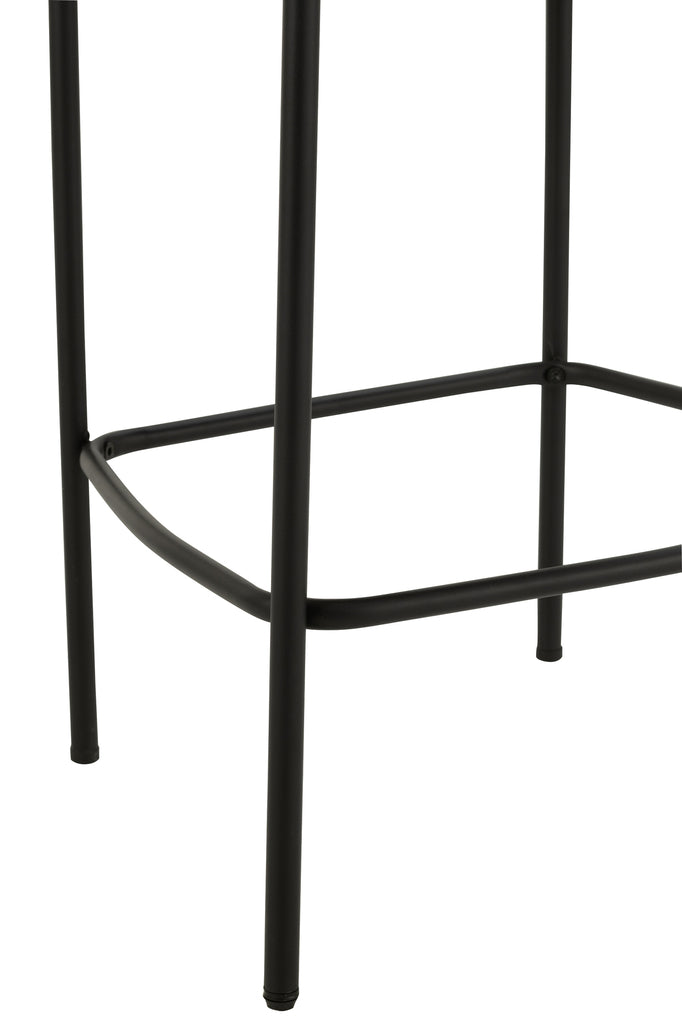 Barstoel Boucle Multiplex/Polyester Wit/Zwart