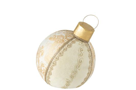 Kerstbal Decoratie Patronen Polyfoam/Textiel Goud Groot