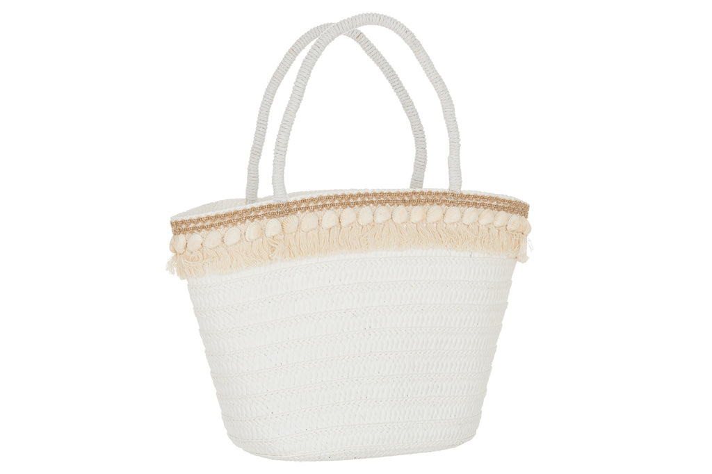 Strandtas Schelpen Schelpen Papier Wit