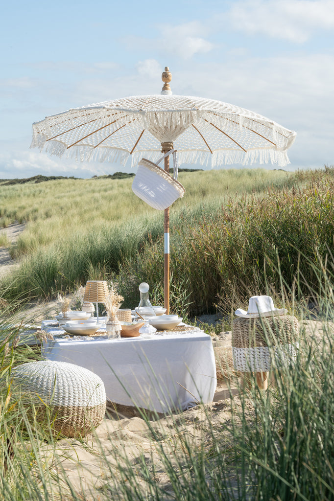 Strandtas Schelpen Schelpen Papier Wit