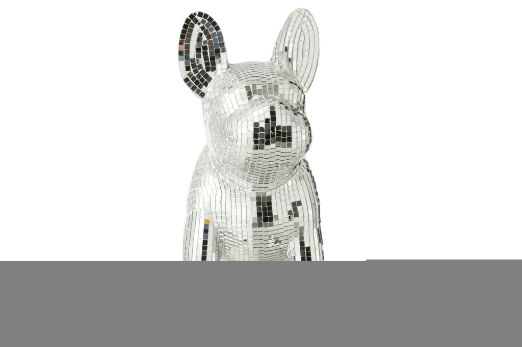 Bulldog Spiegel Hars Zilver
