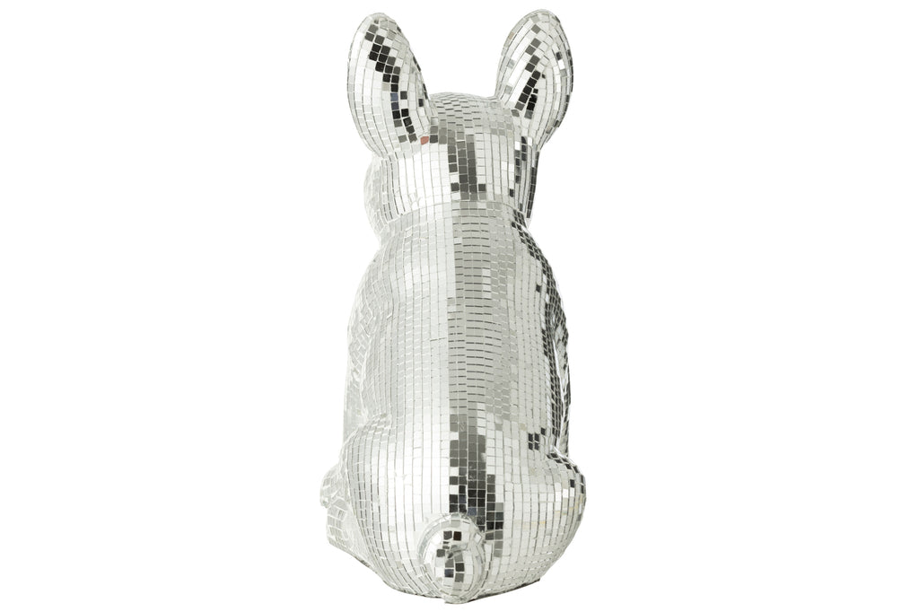 Bulldog Spiegel Hars Zilver