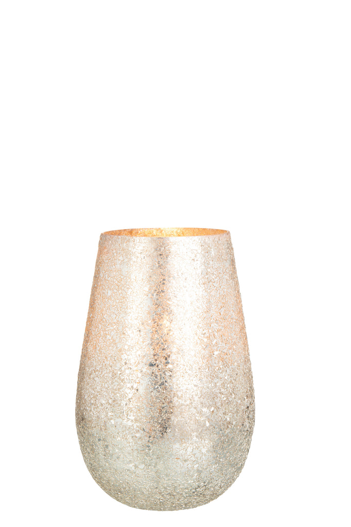 Kaarsenhouder Sparkle Glas Goud Groot