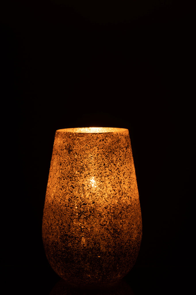 Kaarsenhouder Sparkle Glas Goud Groot