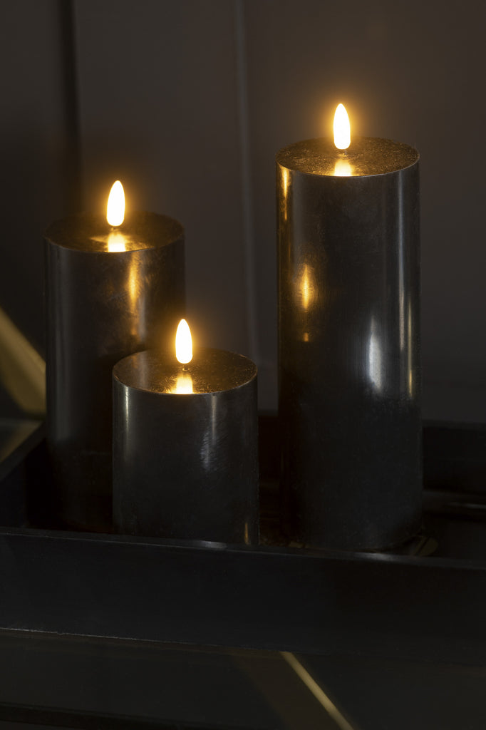 Kaars Led Zwart Klein