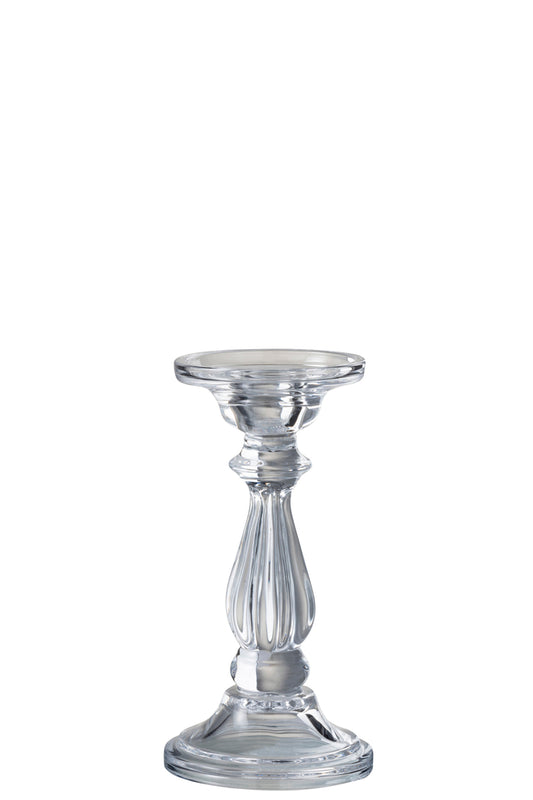 Kandelaar/Kaarsenhouder Tibo Glas Transparant Klein