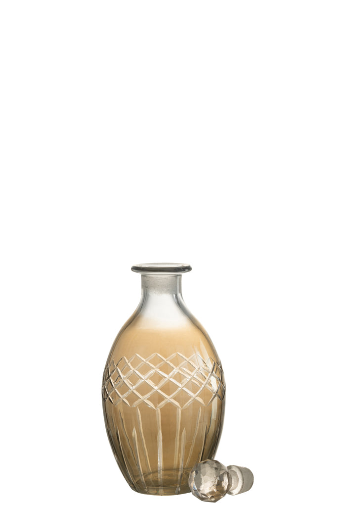Karaf Rhomb Ovaal Glas Rook