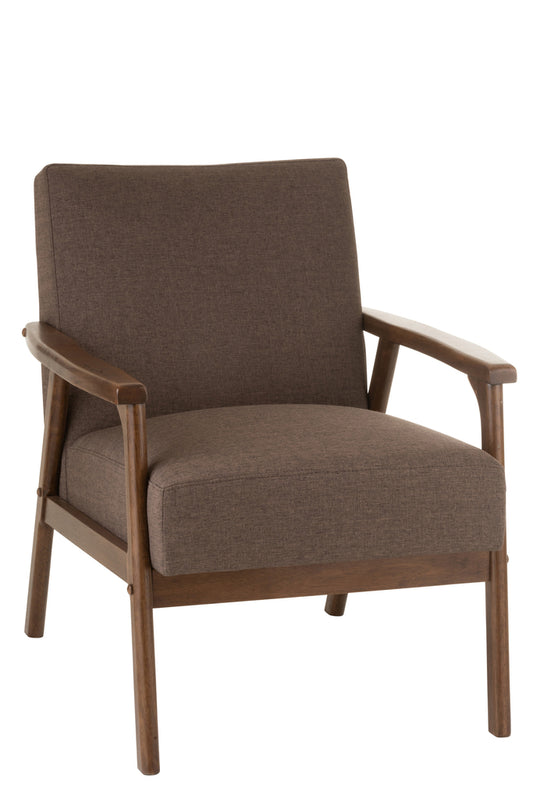 Stoel Armleuning Vintage Hout Bruin