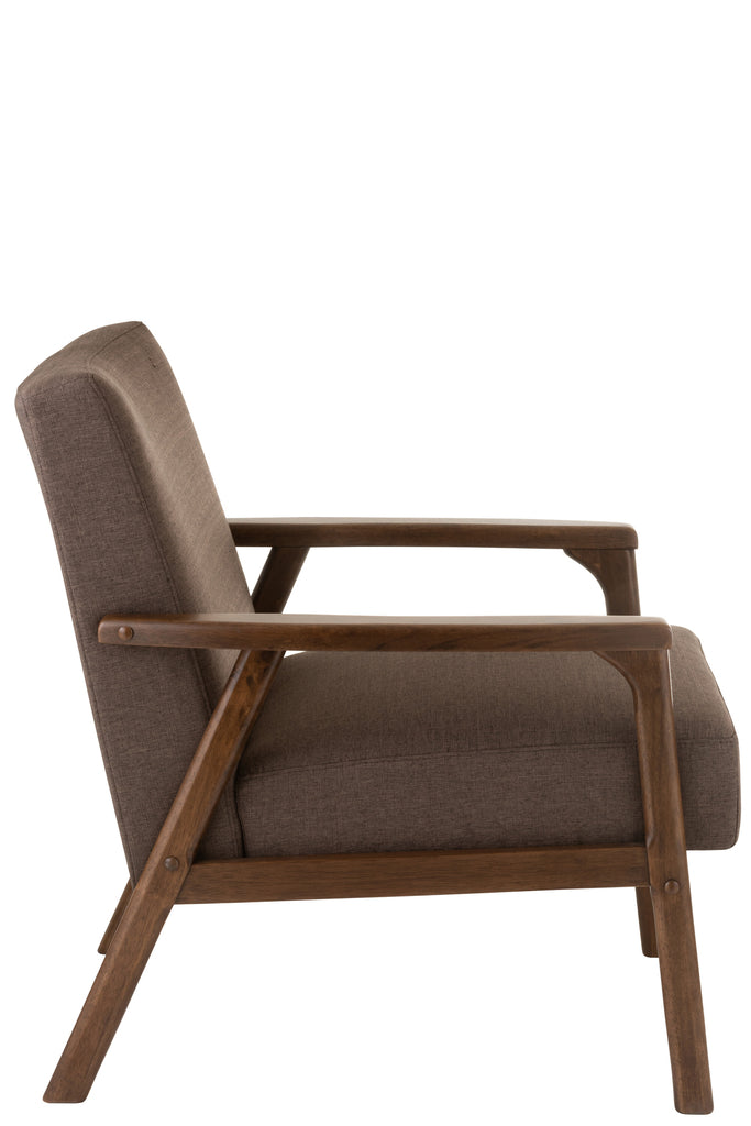 Stoel Armleuning Vintage Hout Bruin