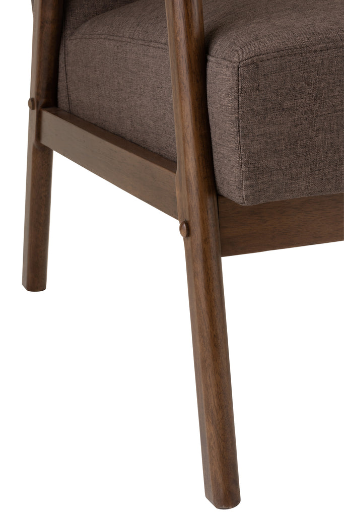 Stoel Armleuning Vintage Hout Bruin