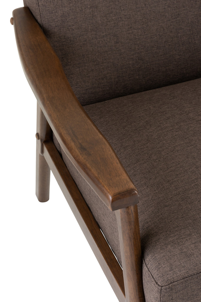 Stoel Armleuning Vintage Hout Bruin