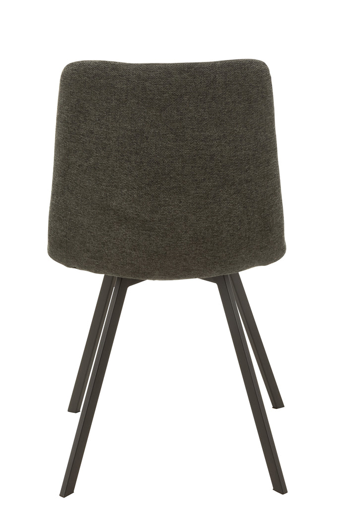 Stoel Babette Textiel/Metaal Donkergrijs