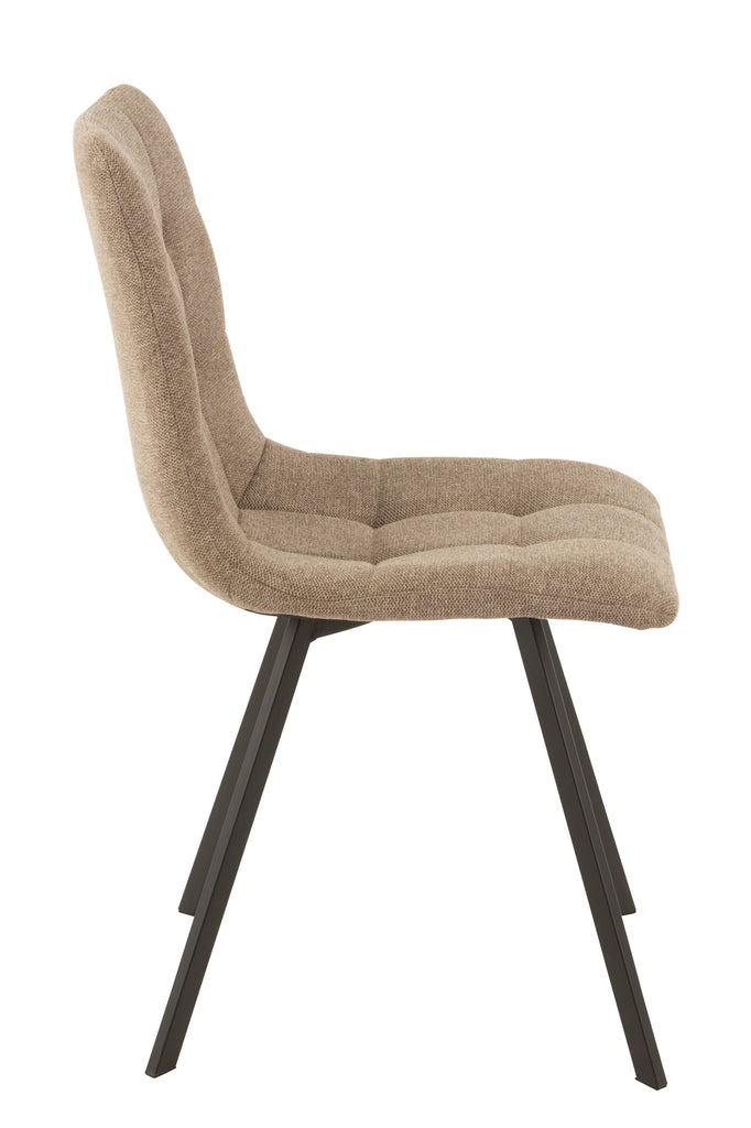 Stoel Babette Textiel/Metaal Beige