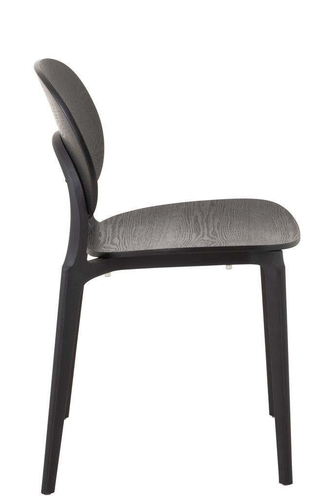Stoel Basic Polyester/Fineer Zwart