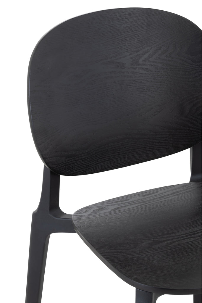 Stoel Basic Polyester/Fineer Zwart