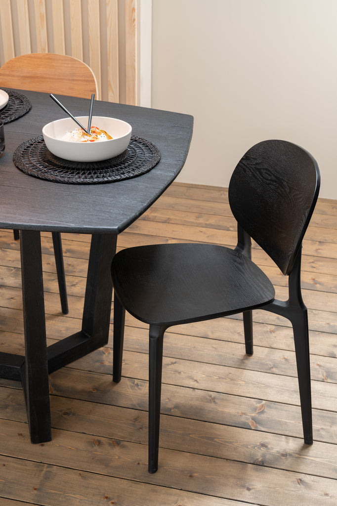 Stoel Basic Polyester/Fineer Zwart
