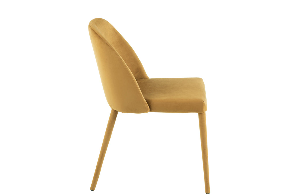 Stoel Charlotte Textiel/Metaal Oker