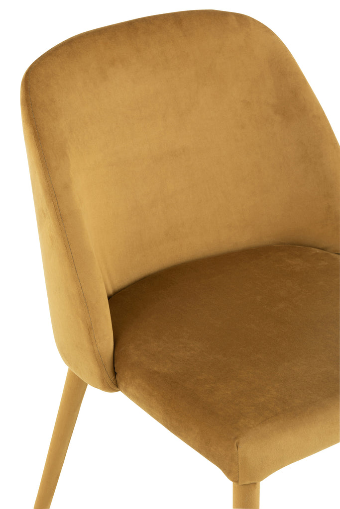 Stoel Charlotte Textiel/Metaal Oker