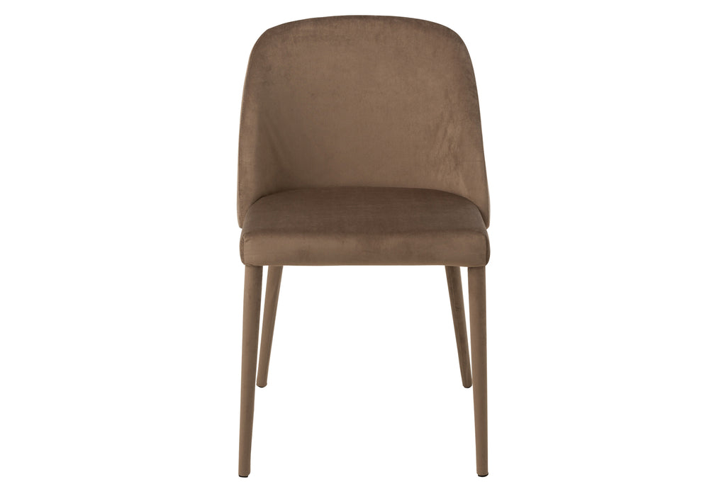 Stoel Charlotte Textiel/Metaal Bruin