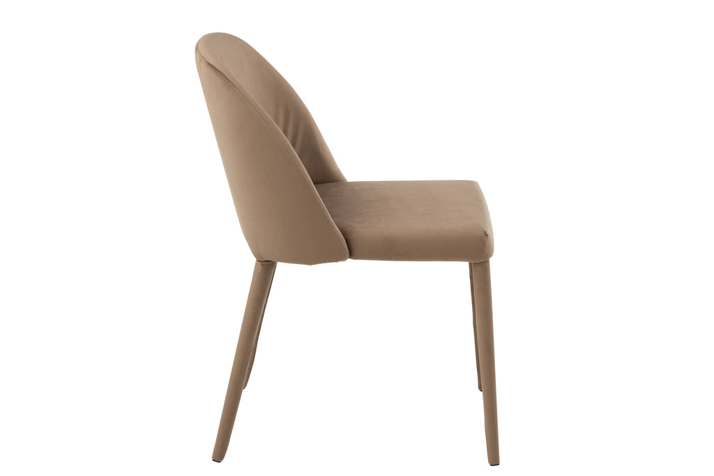 Stoel Charlotte Textiel/Metaal Bruin