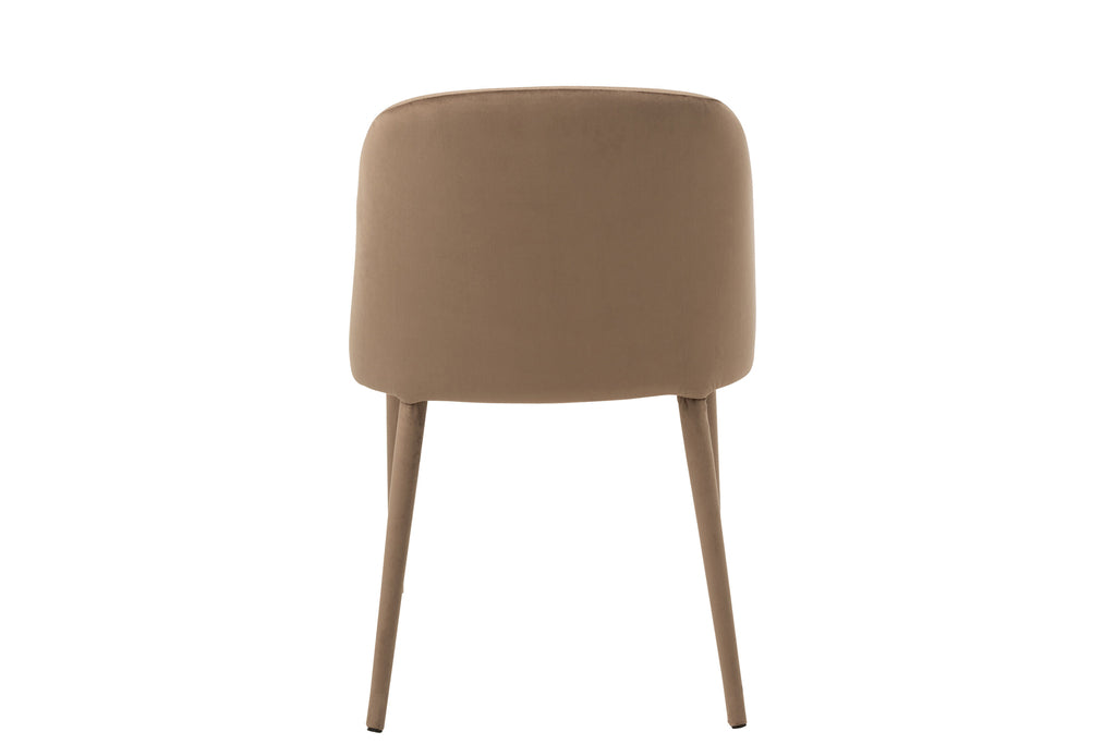 Stoel Charlotte Textiel/Metaal Bruin