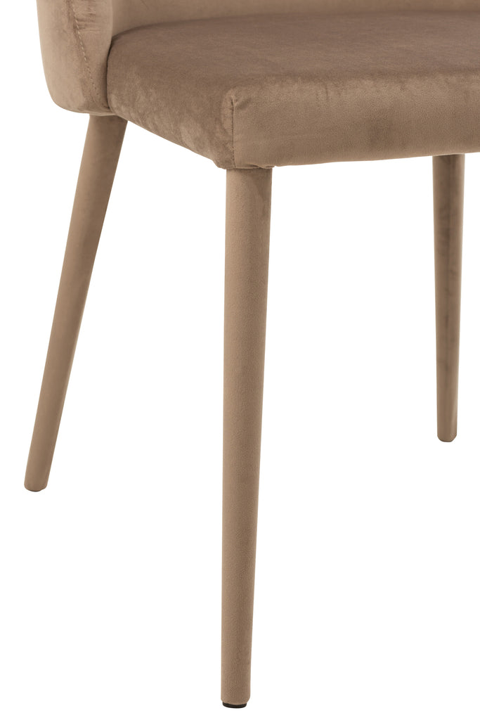 Stoel Charlotte Textiel/Metaal Bruin