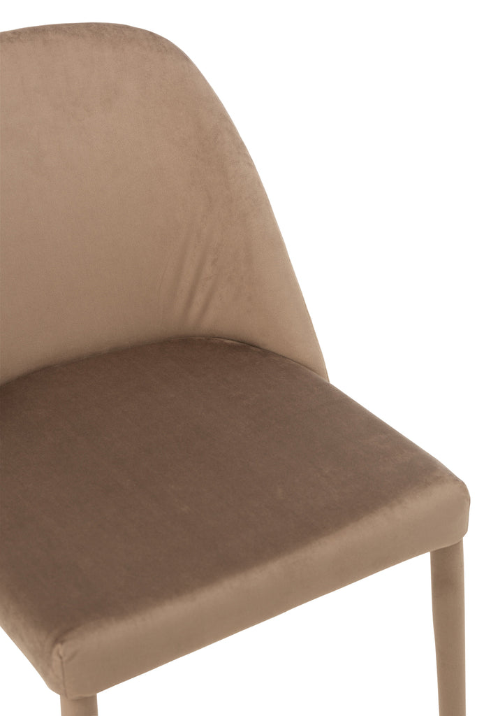 Stoel Charlotte Textiel/Metaal Bruin