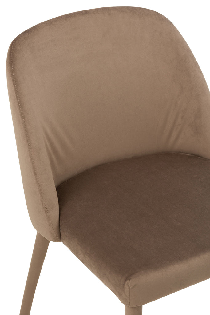 Stoel Charlotte Textiel/Metaal Bruin