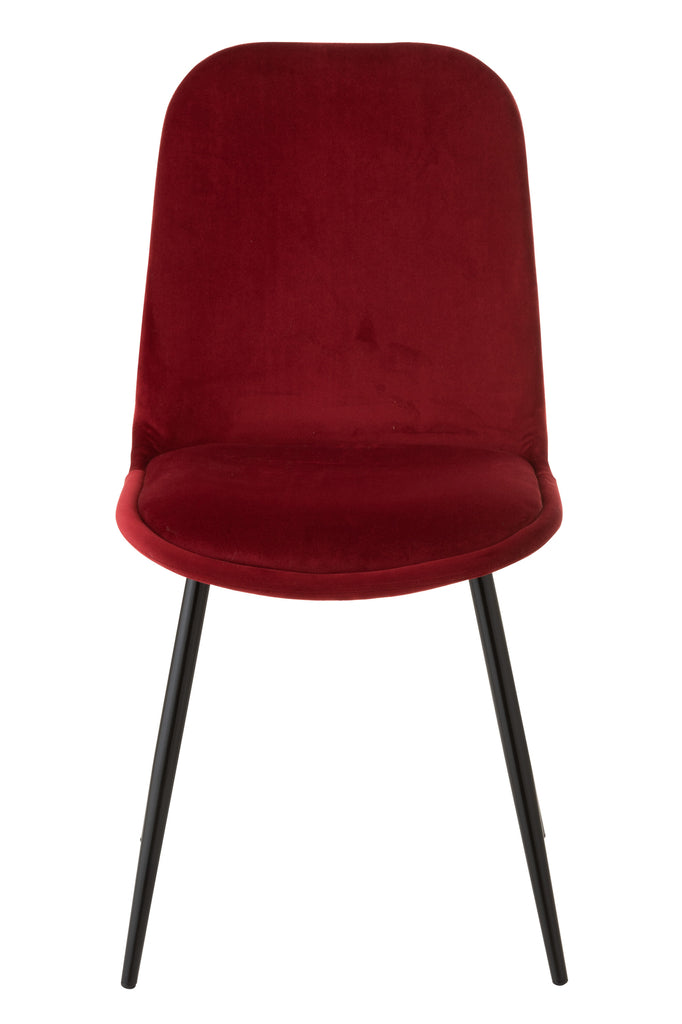 Stoel Claire Metaal/Textiel Bordeaux