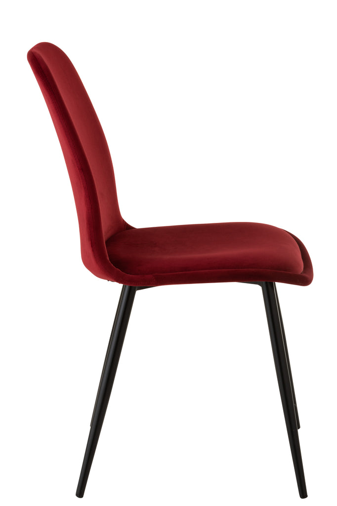 Stoel Claire Metaal/Textiel Bordeaux