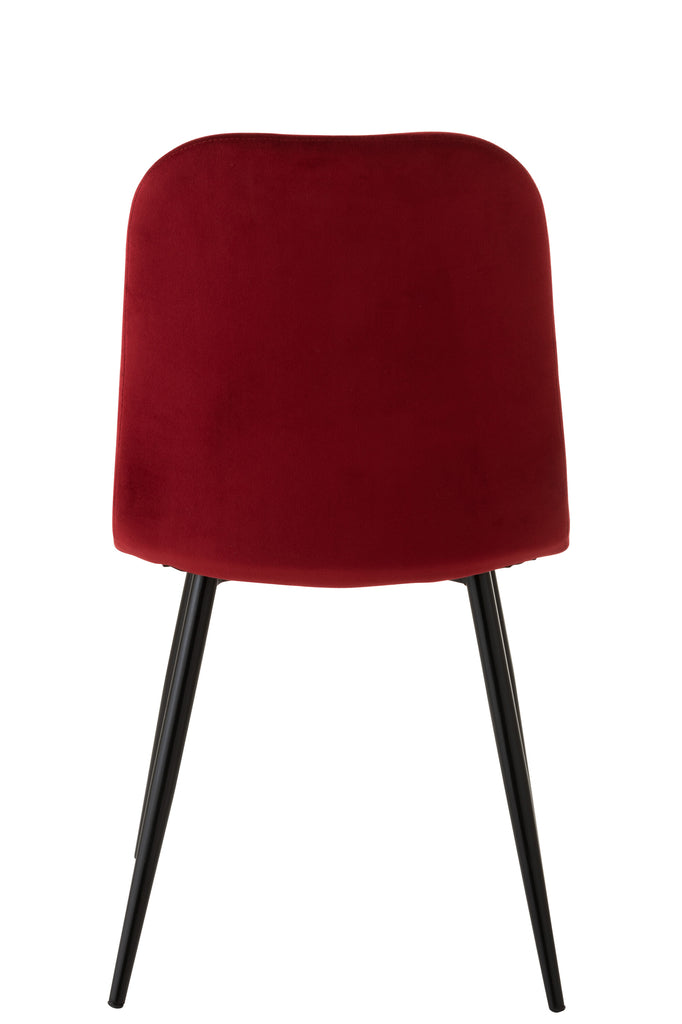 Stoel Claire Metaal/Textiel Bordeaux