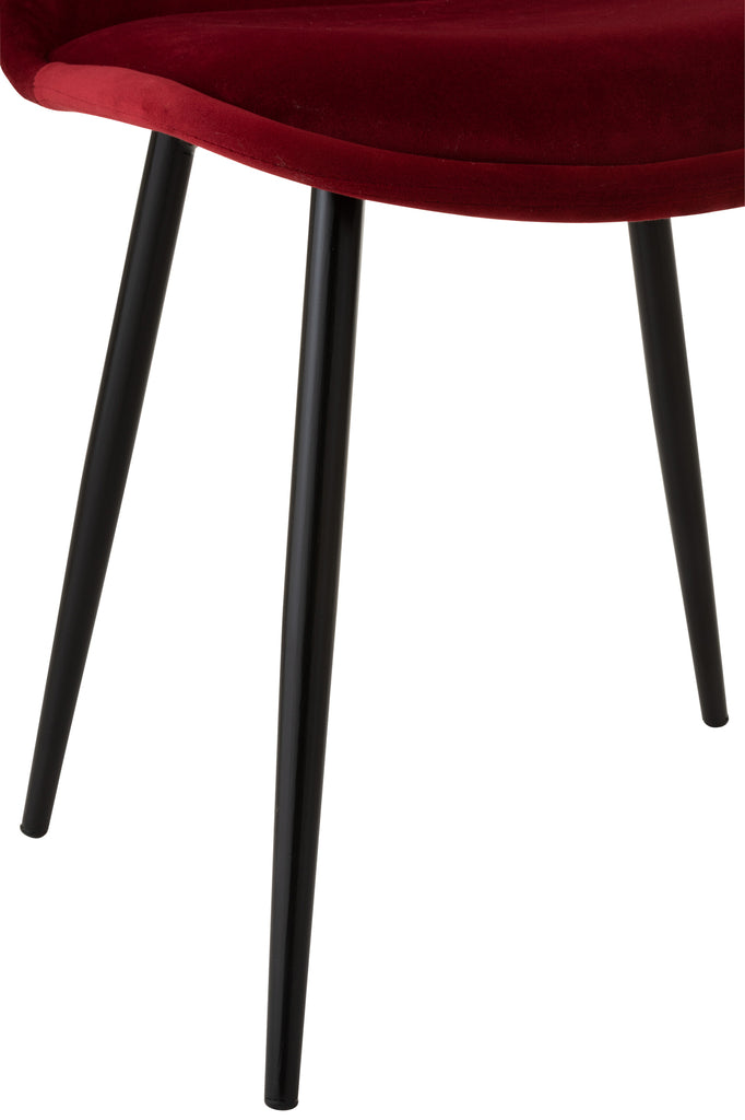 Stoel Claire Metaal/Textiel Bordeaux
