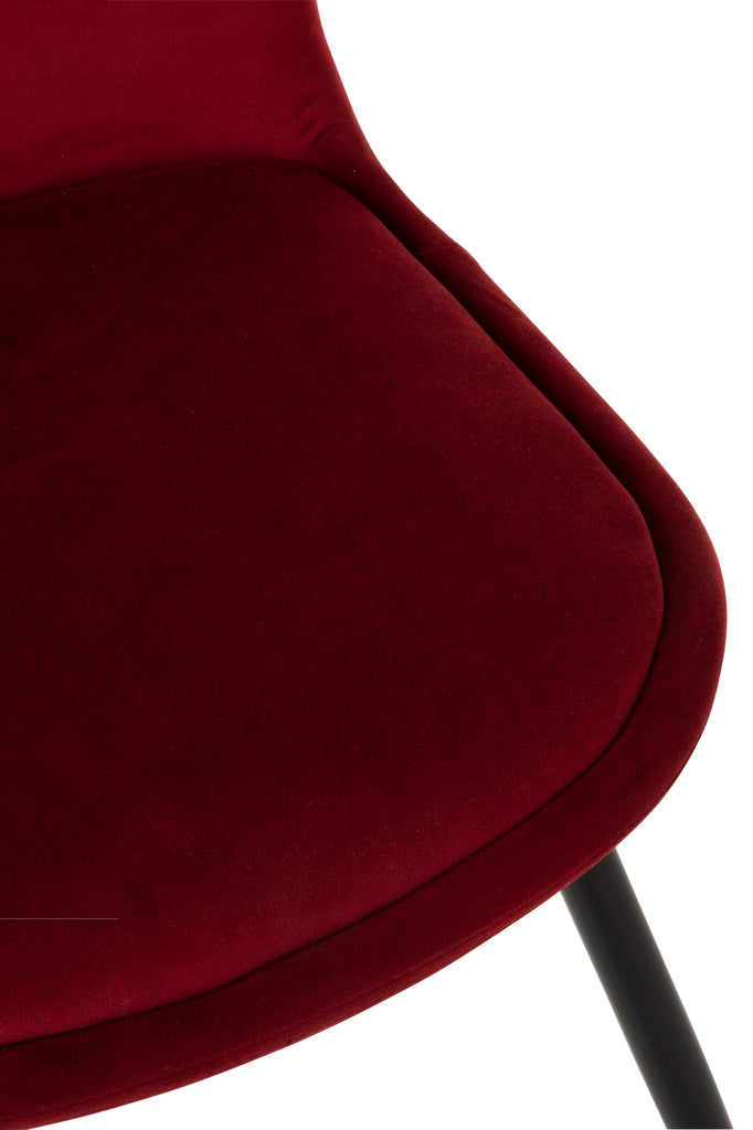 Stoel Claire Metaal/Textiel Bordeaux