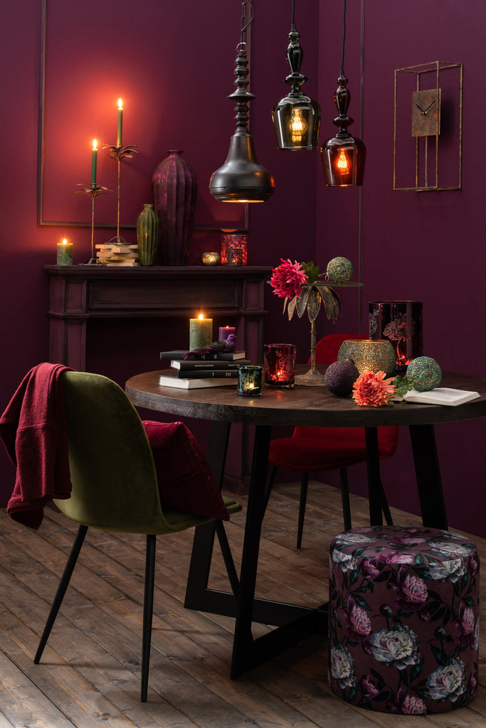 Stoel Claire Metaal/Textiel Bordeaux