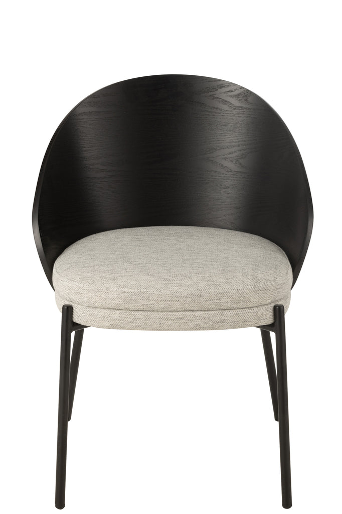 Stoel Lone Ply Wood/Metaal Zwart/Grijs