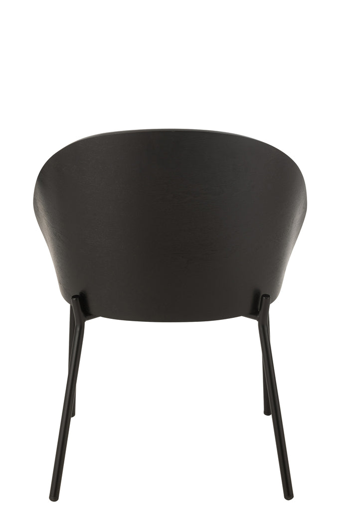 Stoel Lone Ply Wood/Metaal Zwart/Grijs