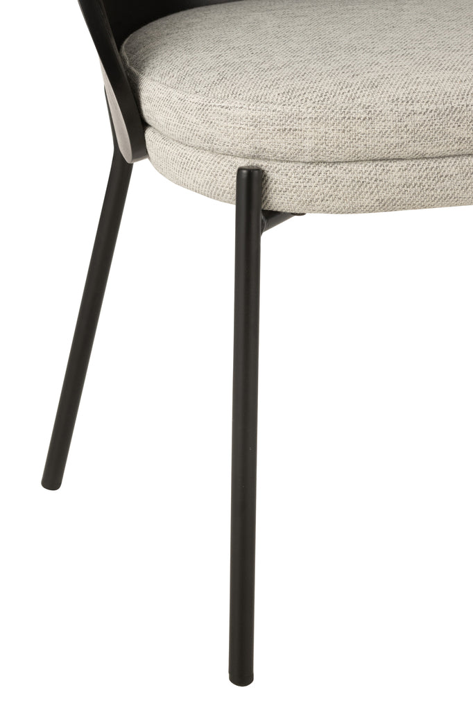 Stoel Lone Ply Wood/Metaal Zwart/Grijs