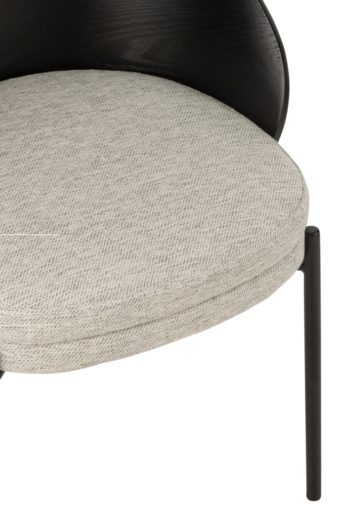 Stoel Lone Ply Wood/Metaal Zwart/Grijs