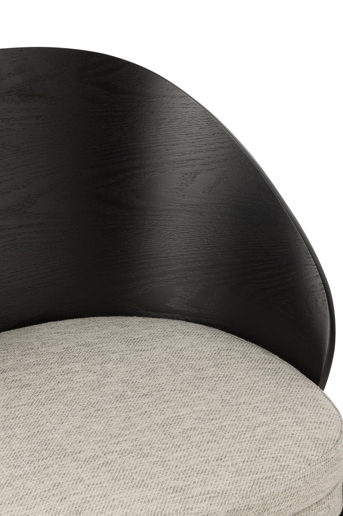 Stoel Lone Ply Wood/Metaal Zwart/Grijs