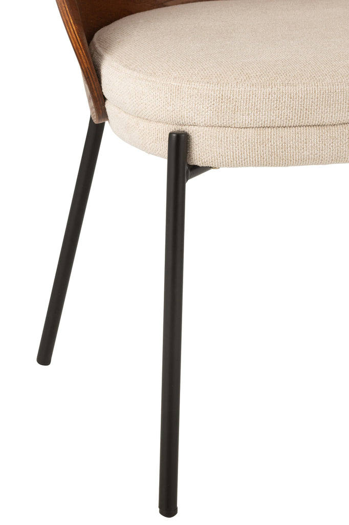 Stoel Lone Ply Wood/Metaal Bruin/Grijs