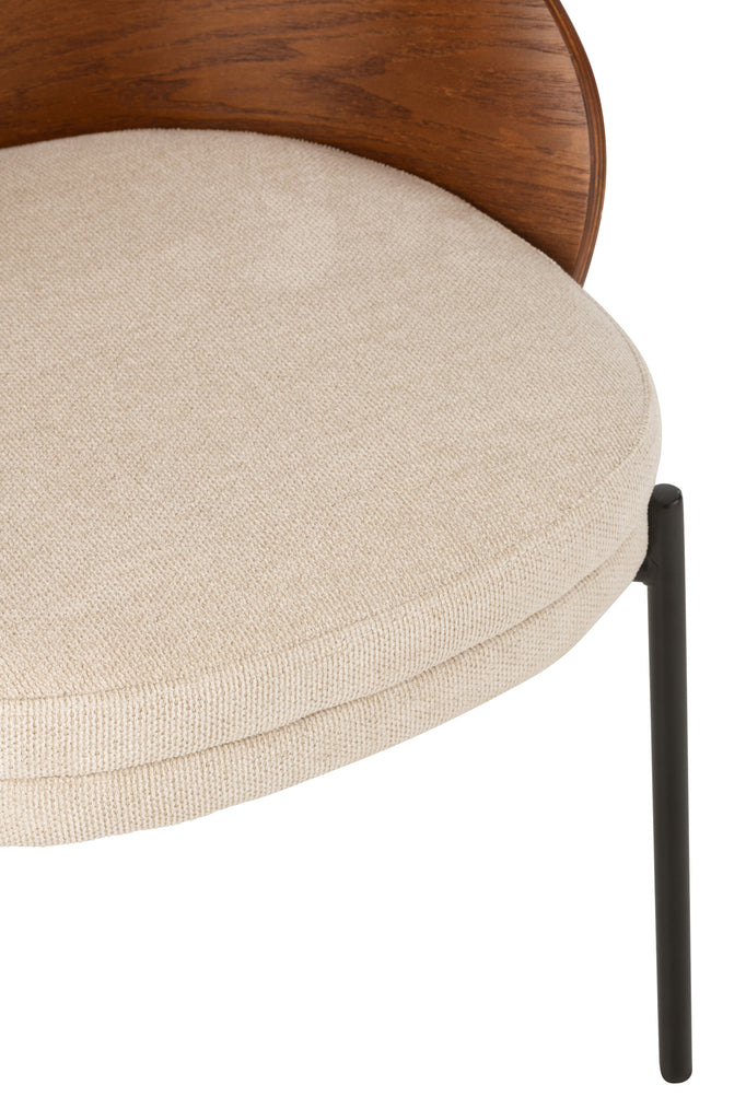 Stoel Lone Ply Wood/Metaal Bruin/Grijs