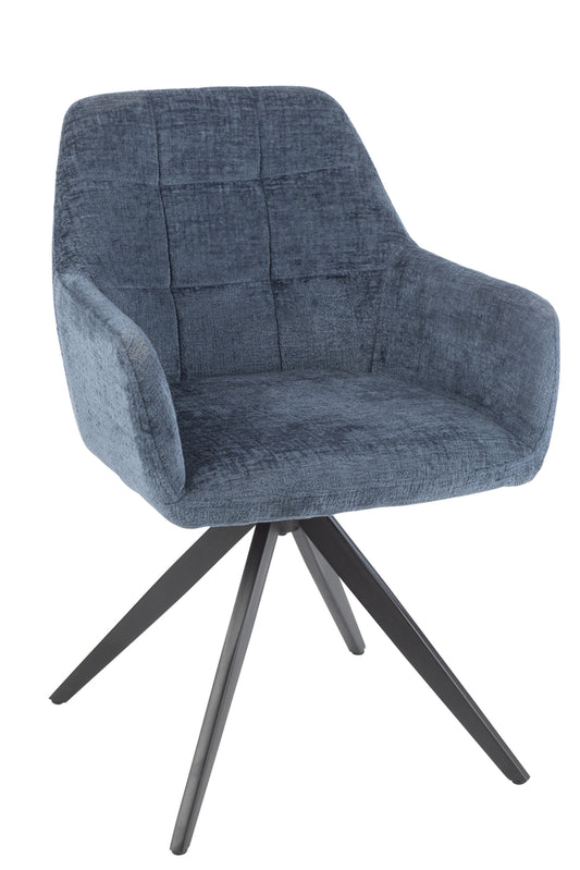 Stoel Louna Iron/Acryl Blauw