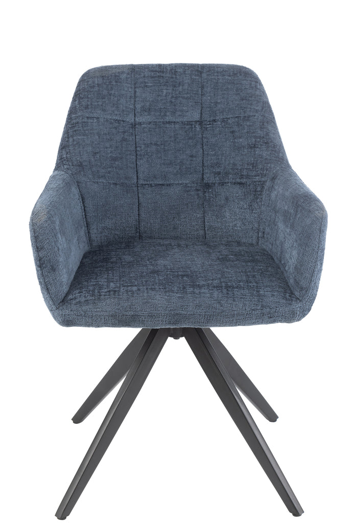 Stoel Louna Iron/Acryl Blauw