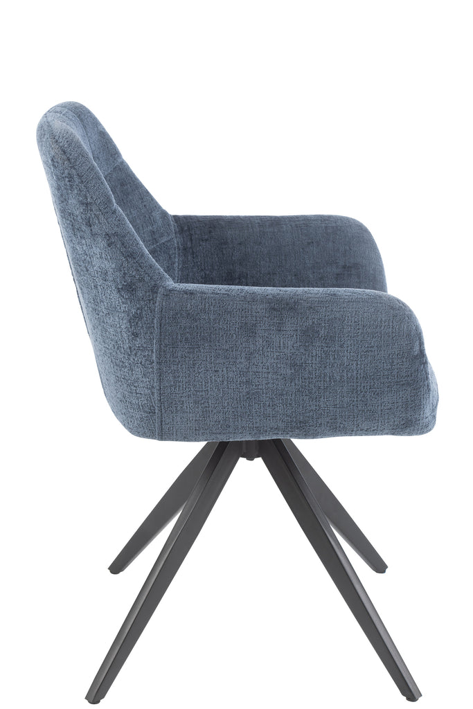 Stoel Louna Iron/Acryl Blauw